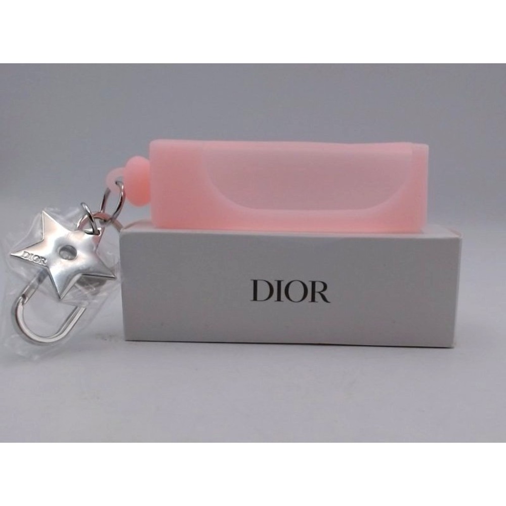 Dior - Addict Lip Glow Holder Keychain w/ Charm, BRAND NEW IN BOX
